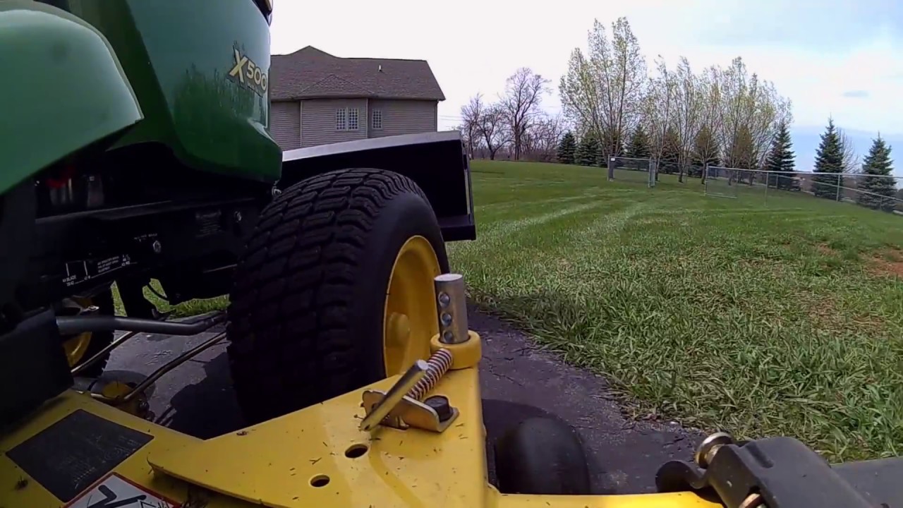 John Deere X500 with Johnny Bucket Jr. YouTube