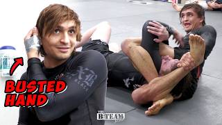 Jay Rod trains for his next superfight with an injured hand