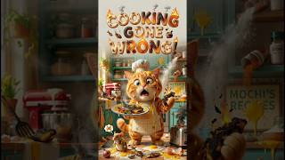 Funny Cat Cooking Disaster 😂🐱 | 3D Cat Mini Vlog #shorts #ai