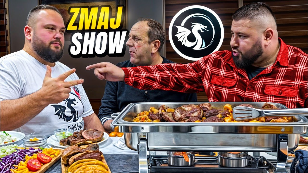 RAMIZ ZMAJ , DEBELI SREMAC i NEDŽMIN AMBEŠKOVIĆ na JEDNOM MESTU JEDU , PIJU i PRIČAJU VICEVE !!!