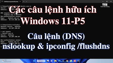 Những câu lệnh hữu ích trên windows 11| Lệnh nslookup và ipconfig /flushdns khắc phục sự cố tên miền