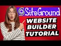 Siteground website builder tutorial 2024  build a website step by step