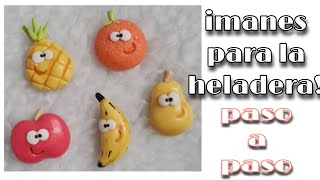 Imanes de frutas para la heladera/ nevera / miniaturas en porcelana fria