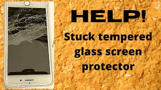 How to remove stuck tempered glass screen protector on a smart phone