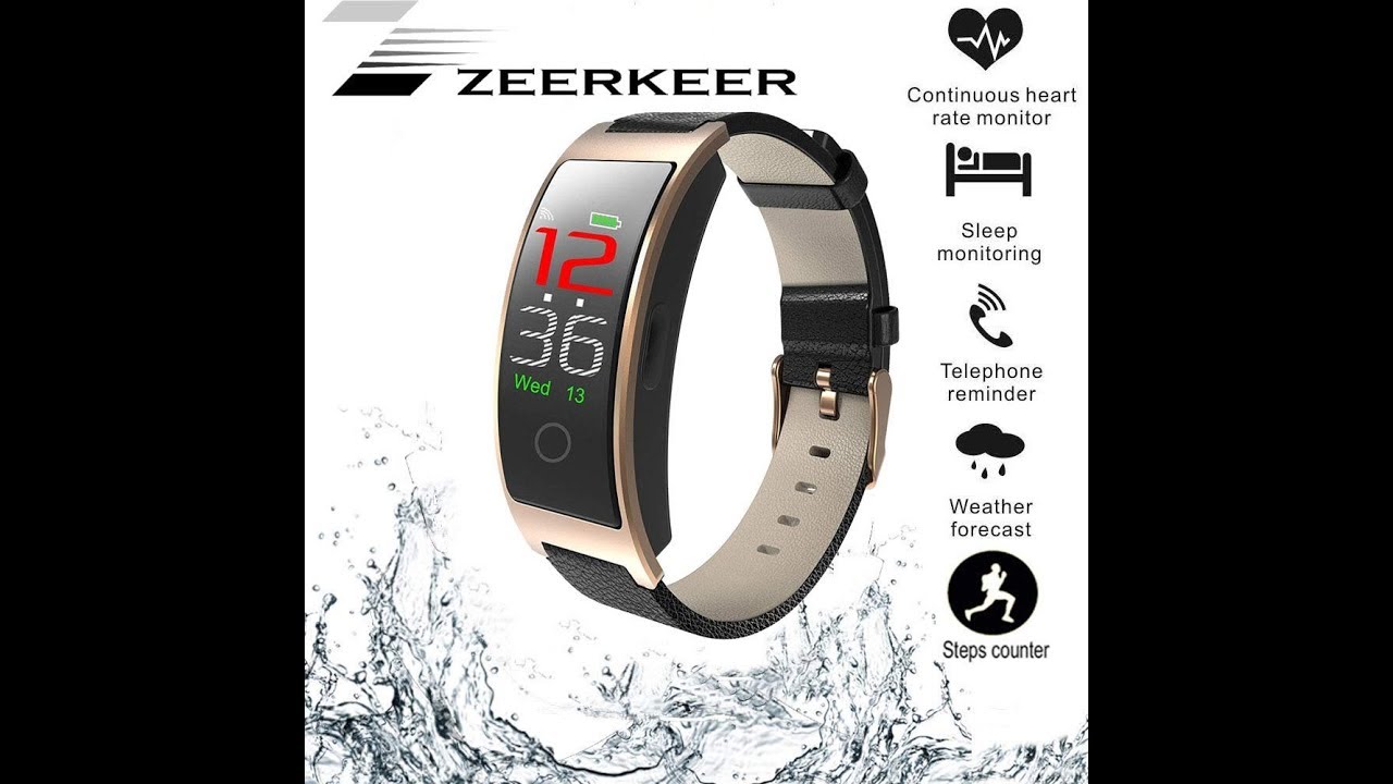 bandage Dyrt Nedgang ZEERKEER Smart Watch Activity Tracker with Heart Rate Monitor, IP67  Waterproof Smart Bracelet with C - YouTube