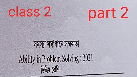 Model Activity Task for class 2 Ability in problem solving part 2