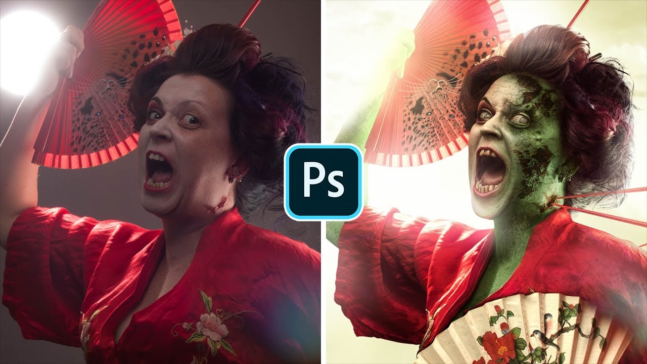 Zombie Geisha – Photoshop Manipulation Tutorial