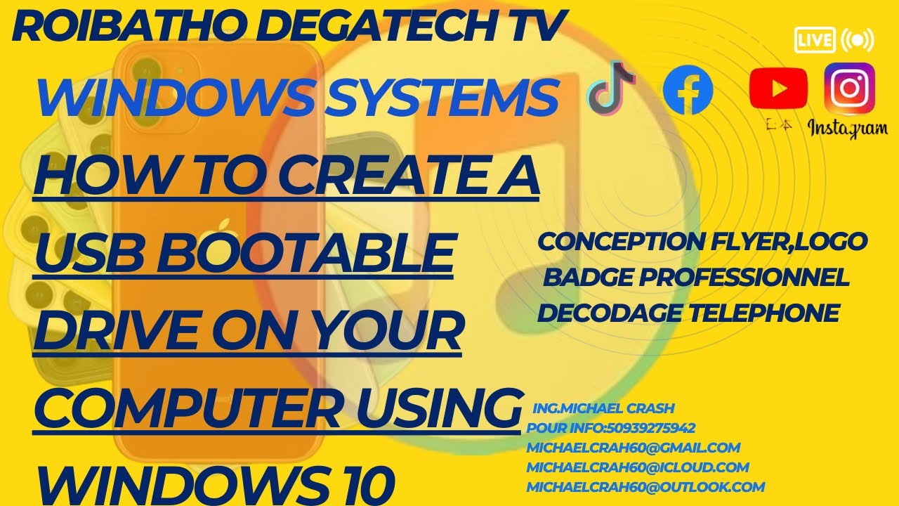 HOW TO CREATE A USB BOOTABLE DRIVE ON YOUR COMPUTER USING WINDOWS 10 ...