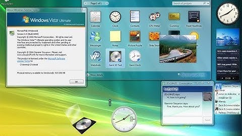 Windows Vista Sidebar And Gadgets