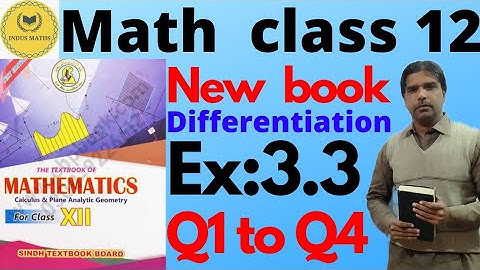 "Class 12 Mathematics Sindh Textbook | Exercise 3.3 - Differentiation of Polynomial Functions"