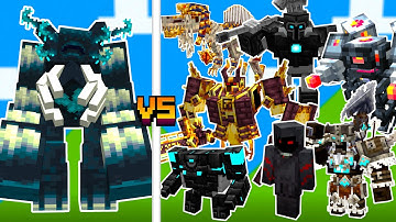 Wardens vs All Bosses [Minecraft Mob Battle]