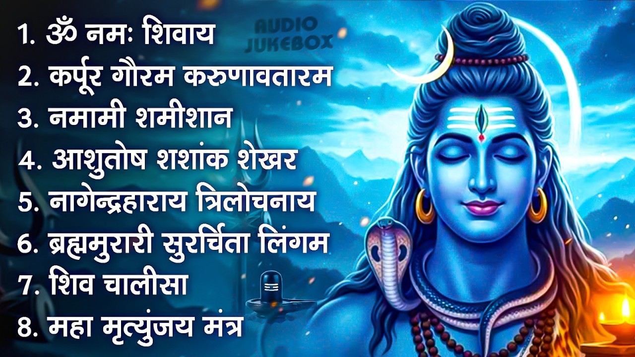 भक्ति भजन - आशुतोष शशाँक शेखर, कर्पूर गौरम करुणावतारं, ॐ नमः शिवाय, शिव अमृतवाणी व शिव आरती