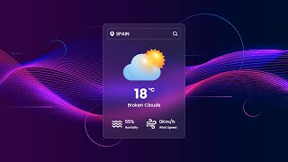 Weather App using HTML CSS & Javascript | Weather App Javascript