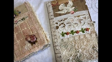 Junk journal how to make an antique lace journal Part 4 | pockets and sewing in the signature
