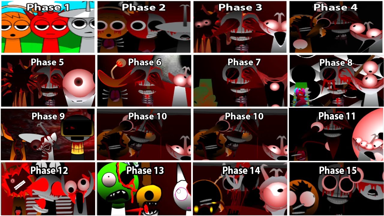 Incredibox Sprunki ALL PHASES VS Sprunki Phase 1 to 15 Mods - YouTube