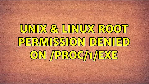 Unix & Linux: root permission denied on /proc/1/exe