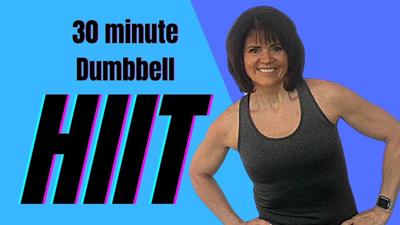 30 MIN FAT Burning HIIT 💥 TABATA 💥 with Dumbbells Workout for Women ...