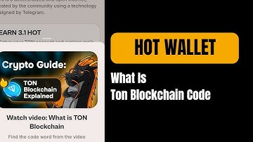 What is Ton Blockchain Hot Wallet Code | HOT WALLET Video Code | What Is Ton Blockchain