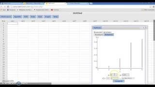 binomial probabilities in StatCrunch