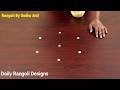 Very Easy Cute #Kolam | Simple 3*2 Dots Small #Kolangal Daily #Muggulu | Cute Daily #Rangoli Designs