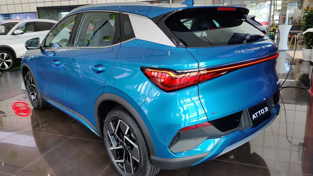 2022 BYD ATTO 3 Blue Color - Electric SUV Range 480Km | Exterior and Interior Walkaround