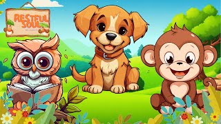 Happy Farm Animals  Owl, Dog, Monkey  Animal Sounds