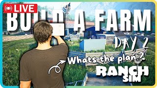 🔴 'BUILD A FARM' - RANCH SIMULATOR BUILD,HUNT,FARM ft MASTERON #DAY 2
