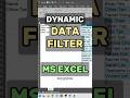 Create a Dynamic Search Filter in Excel Using FILTER Function | Search by Name & Salary #shorts