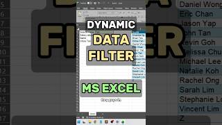 Create a Dynamic Search Filter in Excel Using FILTER Function | Search by Name & Salary #shorts