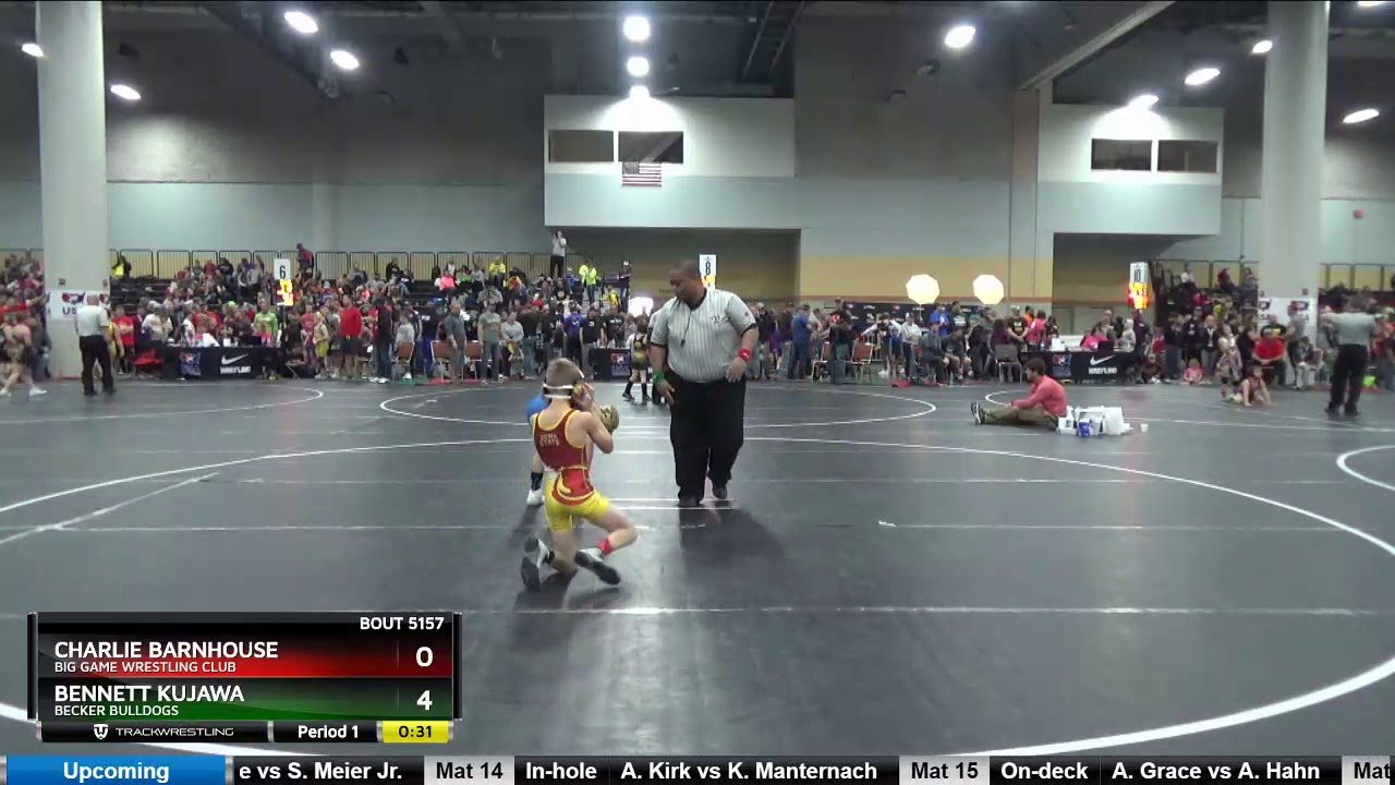 Big Grade 3 And 4 65 Charlie Barnhouse Big Game Wrestling Club Vs Bennett  Kujawa Becker Bulldogs - YouTube