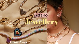 HUGE *Meesho Jewellery* Haul Under ₹300 | Meesho Earrings, Necklaces, Bangles & More