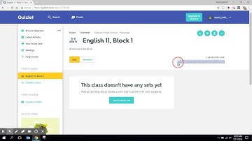 Creating a Class and Inviting Students in Quizlet