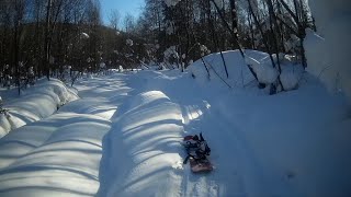 Катаемся на сноуборде в диких горах Восточного Саяна, Хамар-Дабан.