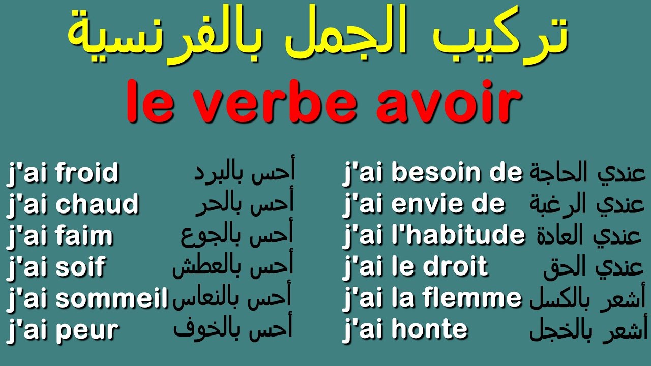 تعلم تركيب الجمل بالفرنسية بسهولة وبدون أخطاء للمبتدئين :الدرس5