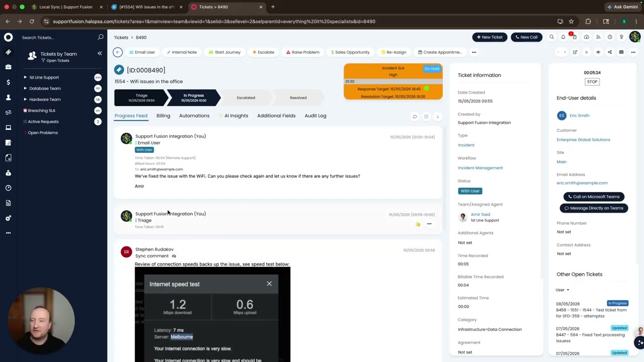 Rich text and inline image sync