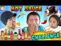 HOT SAUCE CHALLENGE! Spicy Alert! Waahhh Wahhhh!! FUNnel Vision Tries 15+ Spicy Bottles