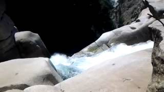 At the top of fearher falls water fall