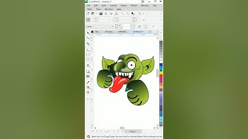 Monster Vector Design Making in Coreldraw  | Cartoon in Corldraw 2024 #shorts