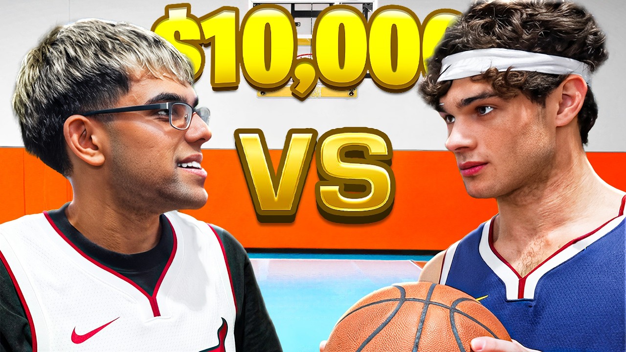 N3on против Clavicular, баскетбольный матч 1 на 1 с призовым фондом 10 000 долларов!