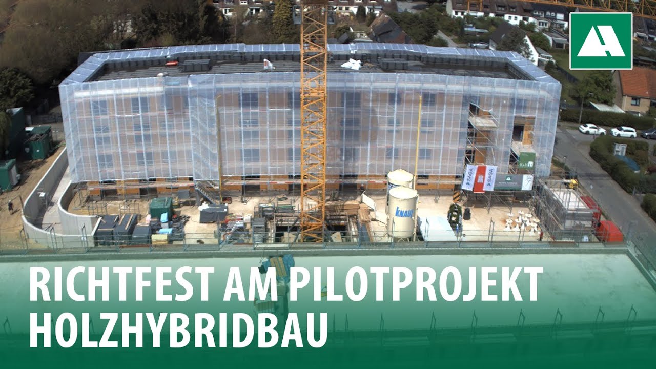 Richtfest am Pilotprojekt Holzhybridbau im Steinadlerweg