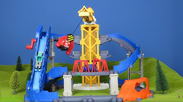 Chuggington die Loks sind los Spielzeug: Bastian & Wilson Züge für Kinder + Baustelle mit Bau Kran