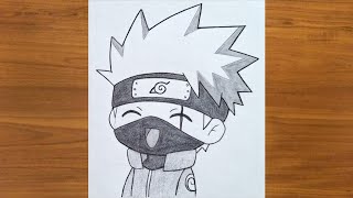 How to Draw Chibi Kakashi Step by Step | Easy Naruto Pencil Drawing  screenshot 4