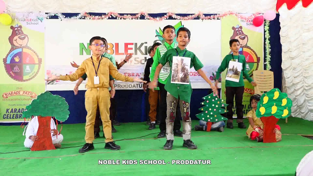 Karadi Path Rhyme TREES in KARADI DAY held on 9th Jan 2020 at Noble Kids School Proddatur.