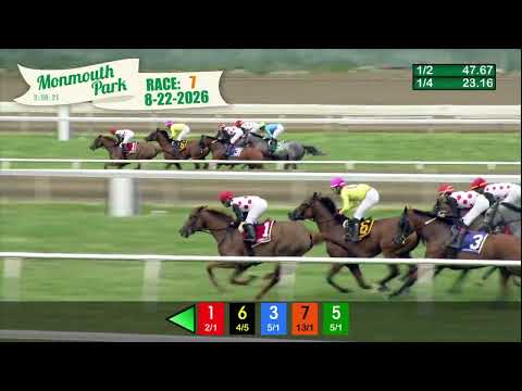 video thumbnail for MONMOUTH PARK 08-22-2026 RACE 7 – THE VIOLET STAKES