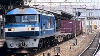 いい天気の西明石を通過する(EF210-7)