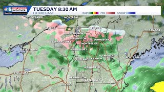 Hour-by-hour forecast for rain, wintry mix in Vermont and Northern New York