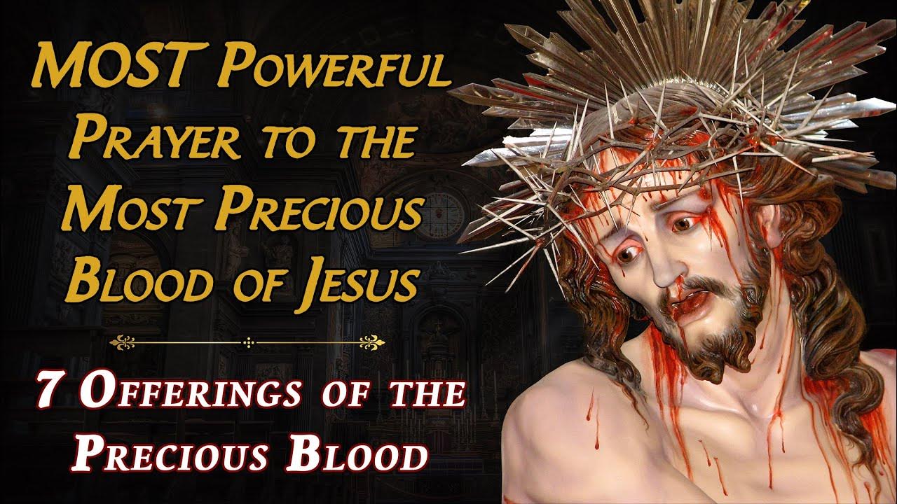 Seven offerings of the precious blood of jesus traditional precious
