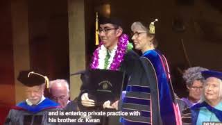 Dr Chris ‘s graduation at UOP class of 2018 in San Francisco of Ca.