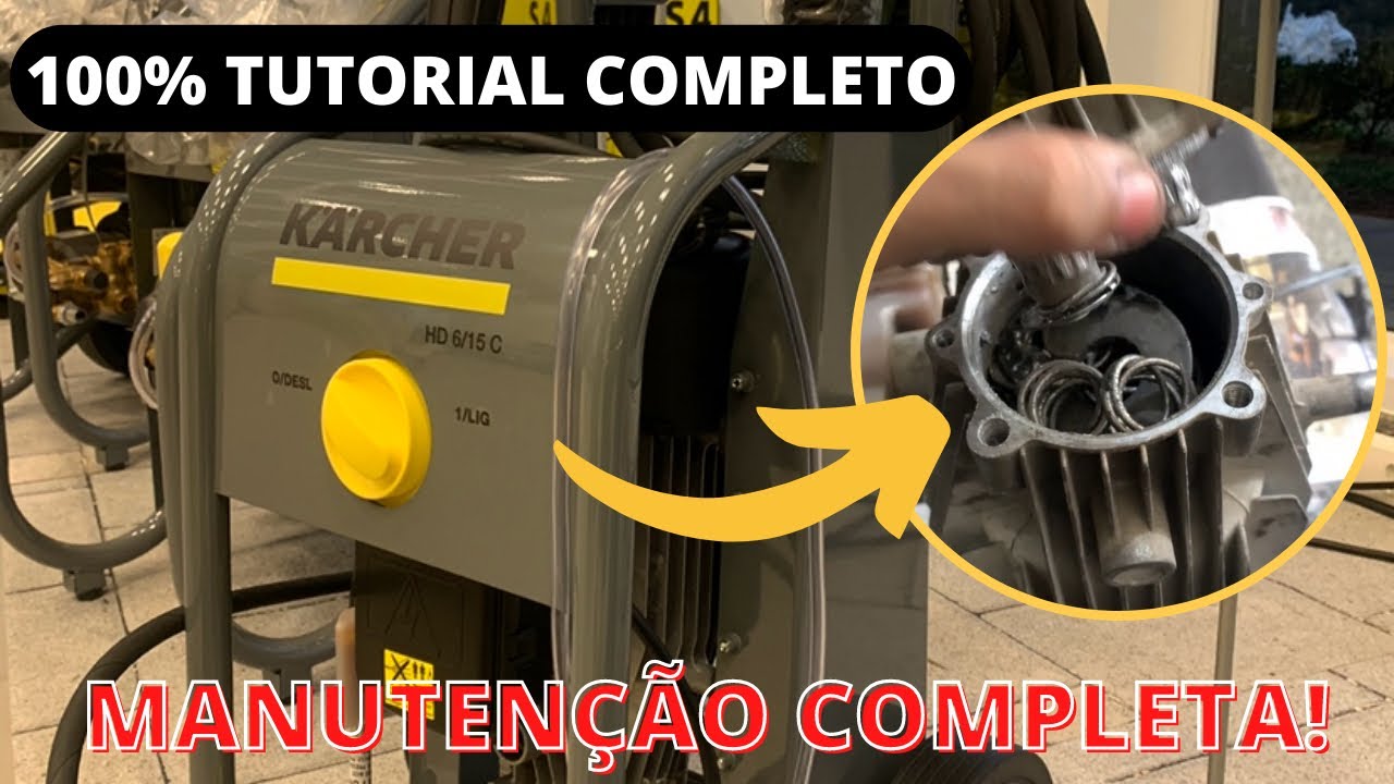 MANUTENÇÃO COMPLETA LAVADORA HD 6/15C KARCHER! - YouTube