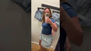 Player Profile Trying on every pair of denim shorts at American Eagle #shorts #tryon #tryonhaul #denimshorts